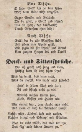 Denk- und Sittensprüche.