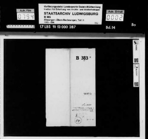 Verzeichnis der Geldzahlungen von Untertanen der Abtei Ellwangen (Schatzung, Hellergeld)