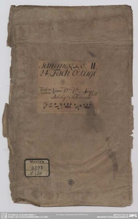 Concertos - Mus.2392-O-30 : vl, cor (3), orch - D; TWV 54:D 2