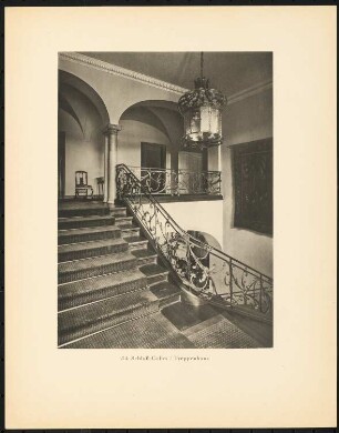 Schloss Kollm, Sachsen: Treppenhaus (aus: Alfred Breslauer, Ausgeführte Bauten 1897-1927)
