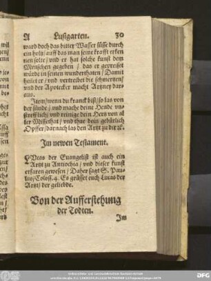 Von der Aufferstehung der Todten.