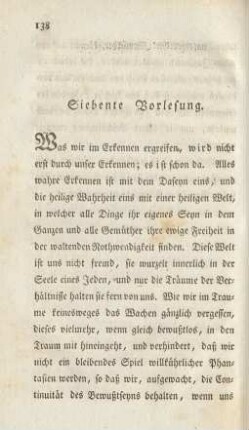 Siebente Vorlesung