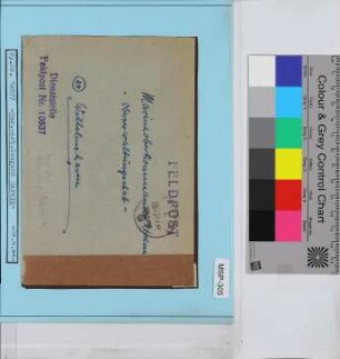 Dienstbrief, Schiffsname/Landeinheit: Marine Artillerie Arsenal Narvik, 10832; Frankatur, Mi.-Nr.: [Keine]; Poststempel: Feldpost b 24.4.44; Nebenstempel: Dienststelle Feldpost-Nr. 10837
