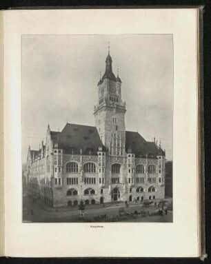 Rathaus Stuttgart. Vorderfront. Ansicht