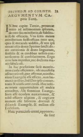 Argumentum Capitis Tertii.