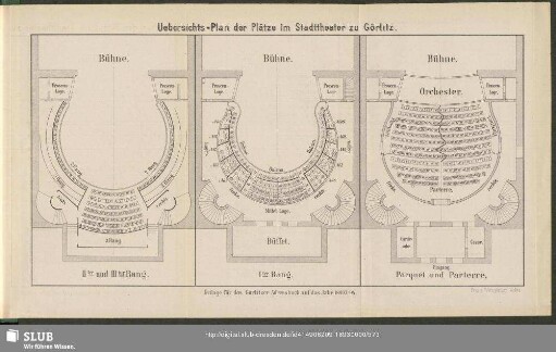 Übersichts-Plan der Plätze im Stadttheater zu Görlitz