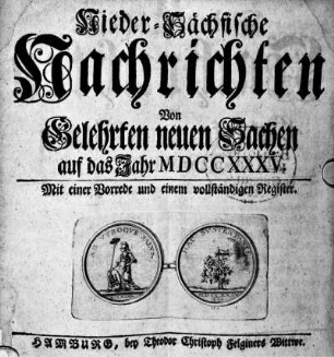 5: Niedersächsische Nachrichten von gelehrten neuen Sachen