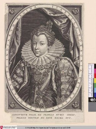 Isabella Borbonia Dei Gratia Hispaniarum et Indiarum Regina.