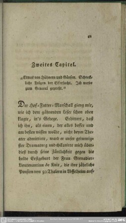 Zweites Capitel
