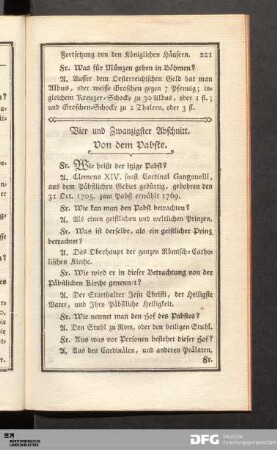 Vier und Zwanzigster Abschnitt. Von dem Pabste.