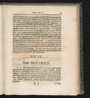 Tit. IX. Von Notarien.
