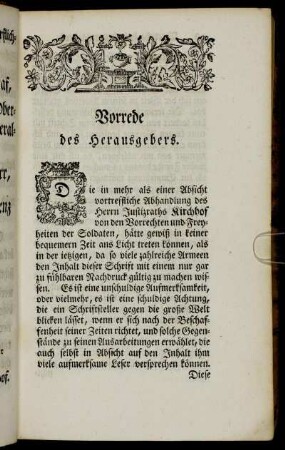 Vorrede des Herausgebers.