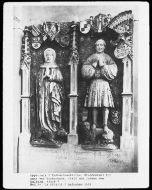 Grabstein der Anna von Bickenbach und des Johann von Dalberg