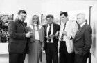 Freiburg: Verkehrsamt, Bonn Ausstellung zur 2000-Jahrfeier, Gruppen mit Bürgermeister Jürgen Endemann, Bonn