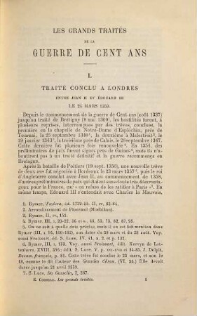 Les grands traités de la guerre de cent ans