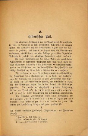 Historische und dogmatische Darstellung des Anerkenntnisses im Zivilprozeß