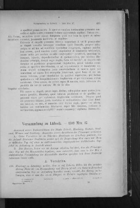 Versammlung zu Lübeck. - 1389 Mrz. 17.