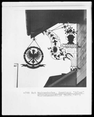 Schild des Wirtshauses "Adler"
