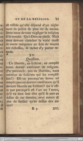 XV. Question