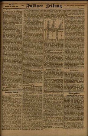 Zweite Ausgabe vom Samstag, den 31. Januar 1920.