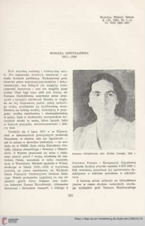 52: Romana Gintyłłówna : 1911-1988