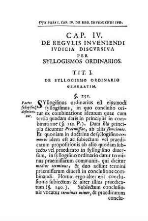 Cap. IV. De Regvlis Inveniendi Ivdicia Discvrsiva Per Syllogismos Ordinarios.