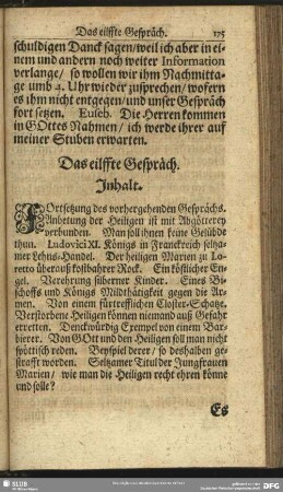 Das eilffte Gespräch