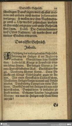 Das eilffte Gespräch
