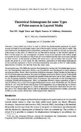 Theoretical seismograms for some types of point-sources in layered media. Part III. Single force and dipole sources of arbitrary orientation