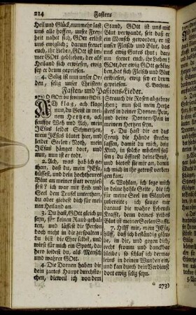 Fasten- und Paßions-Lieder.