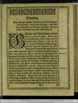 Leichenpredigt : Christliche Leichpredigt, Eingang, Textus, Exordium, Exēgesis, Usus
