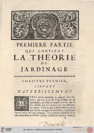 Premiere Partie: La Théorie Du Jardinage