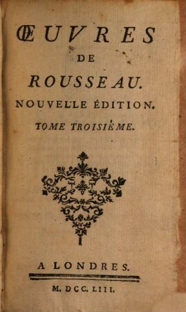 Oeuvres De Rousseau. 3