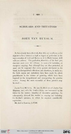 Scholars and Imitators of John Van Huysum