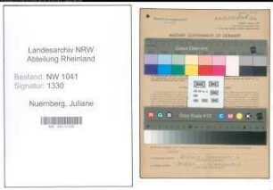 Entnazifizierung Juliane Nuernberg , geb. 16.09.1914 ()