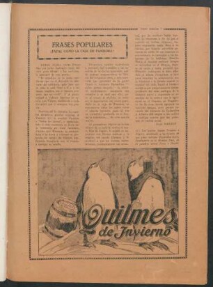 Frases populares : ¡Fatal como la Caja de Pandora!