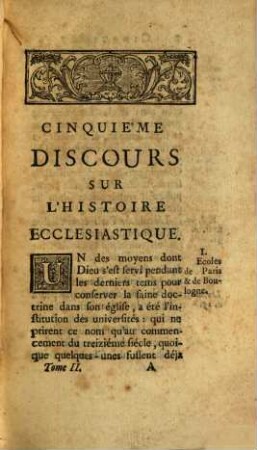 Discours Sur L'Histoire Ecclesiastique, 2