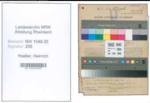 Entnazifizierung Heinrich Hoeller , geb. 04.09.1898 (Angestellter)