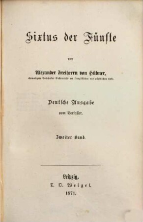Sixtus der Fünfte, 2
