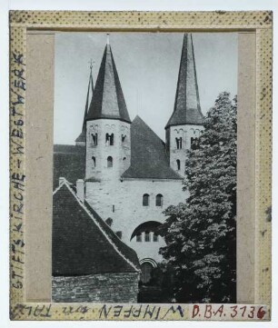 Bad Wimpfen, Stiftskirche St. Peter (Wimpfen im Tal) : Außenansicht v. W, Westbau