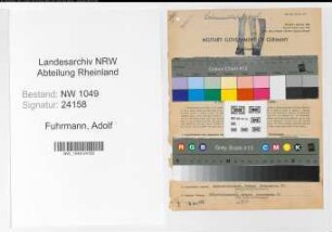 Entnazifizierung Adolf Fuhrmann , geb. 29.12.1898 (Kaufmann)