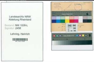 Entnazifizierung Heinrich Lehning , geb. 00.00.0000 (Reichsbahnoberinspektor)