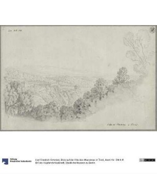 Blick auf die Villa des Maecenas in Tivoli