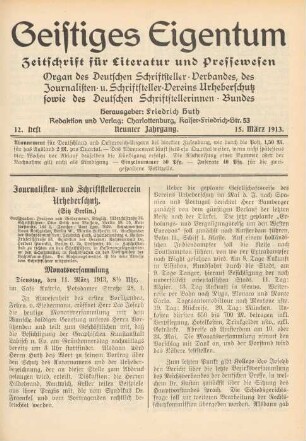 Heft 12 (15. März 1913)
