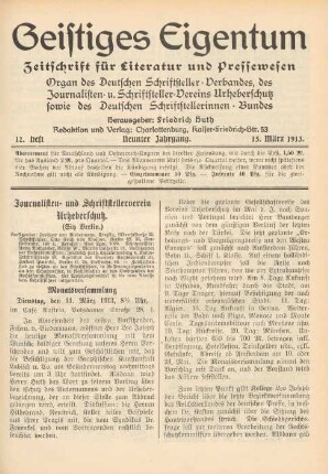 Heft 12 (15. März 1913)