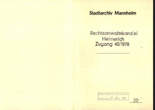 Eichbaum-Werger-Brauereien AG, Worms, Alzeyer Str. 19 - Enteignungssache