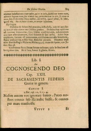 Cap. XXII. De Sacramentis Federis Gratiae in genere.