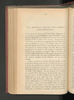 The Proposed Inquiry into Indian Administration.