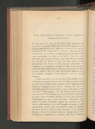 The Proposed Inquiry into Indian Administration.