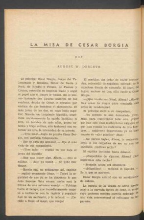 La misa de César Borgia
